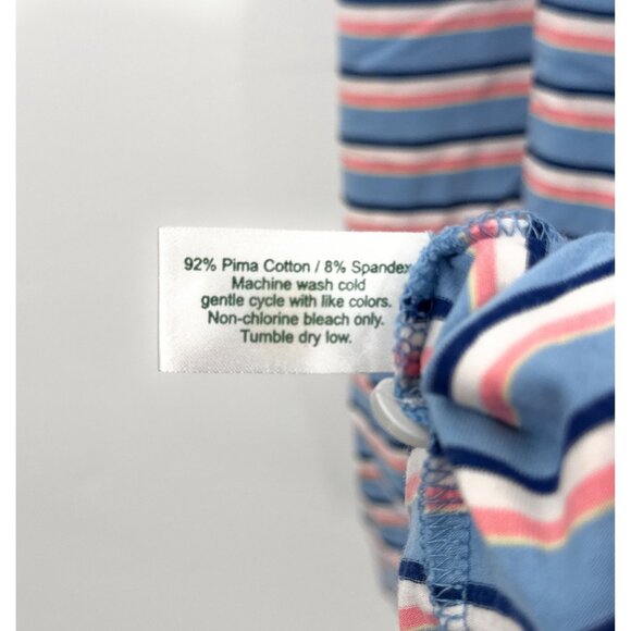 Criquet Shirt Mens M Blue Striped Golf Polo Stretch Rugby - Picture 3 of 4